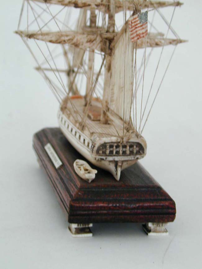 A Rare and Historic 19th century Miniature Ivory Model of the American War of 1812 Brig "ENTERPRISE" — image 4