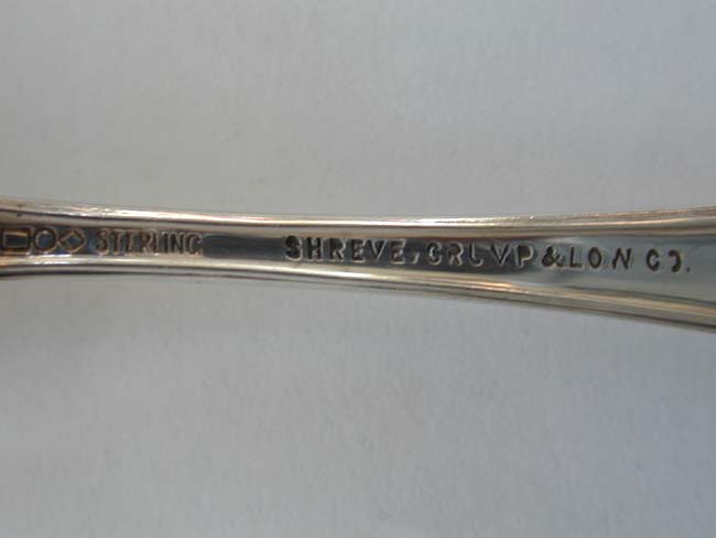 A Set of 12 Sterling Silver Teaspoons signed "Shreve, Crump and Low, Boston," circa 1888 — image 2