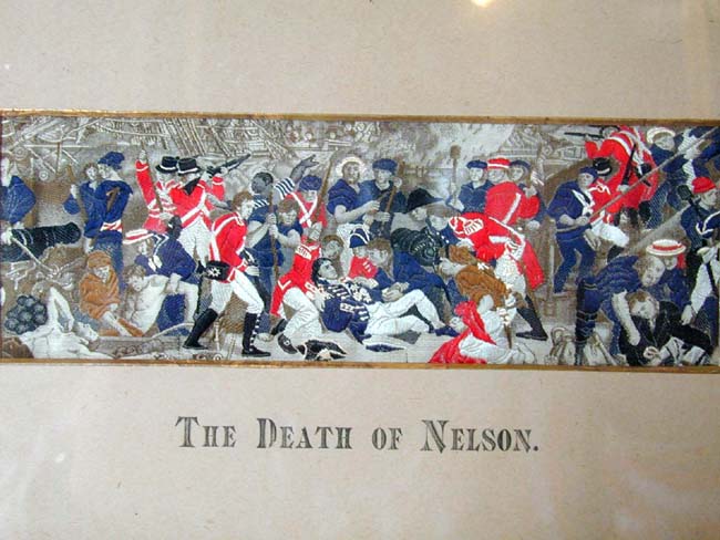 A Fine 19th century 'STEVENGRAPH' Pure Woven Silk Picture Entitled 'The Death of Nelson' — image 3