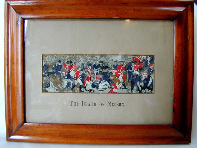 A Fine 19th century 'STEVENGRAPH' Pure Woven Silk Picture Entitled 'The Death of Nelson' — image 2