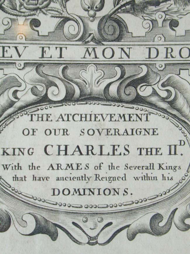 A Heraldic Achievement of King Charles II published by Bassett & Chiswell in 1676 — image 3