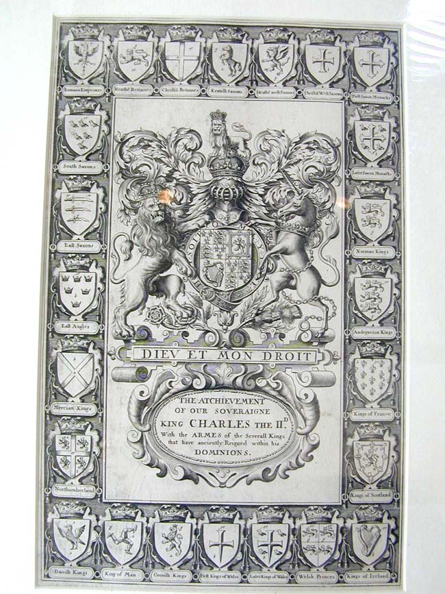 A Heraldic Achievement of King Charles II published by Bassett & Chiswell in 1676 — image 2