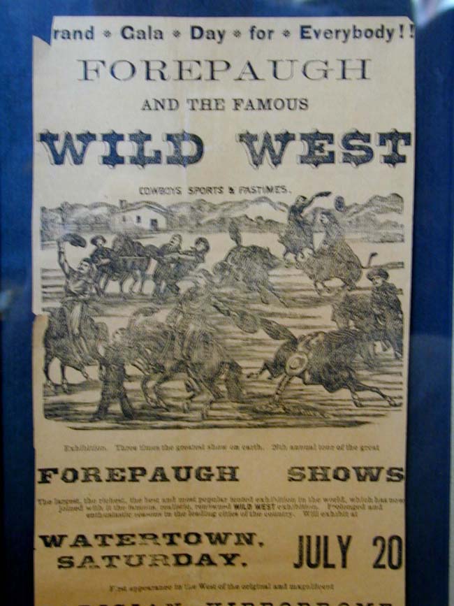 An Advertisement for "Forepaugh's" Wild West Show in Watertown, WI., July 20, 1889