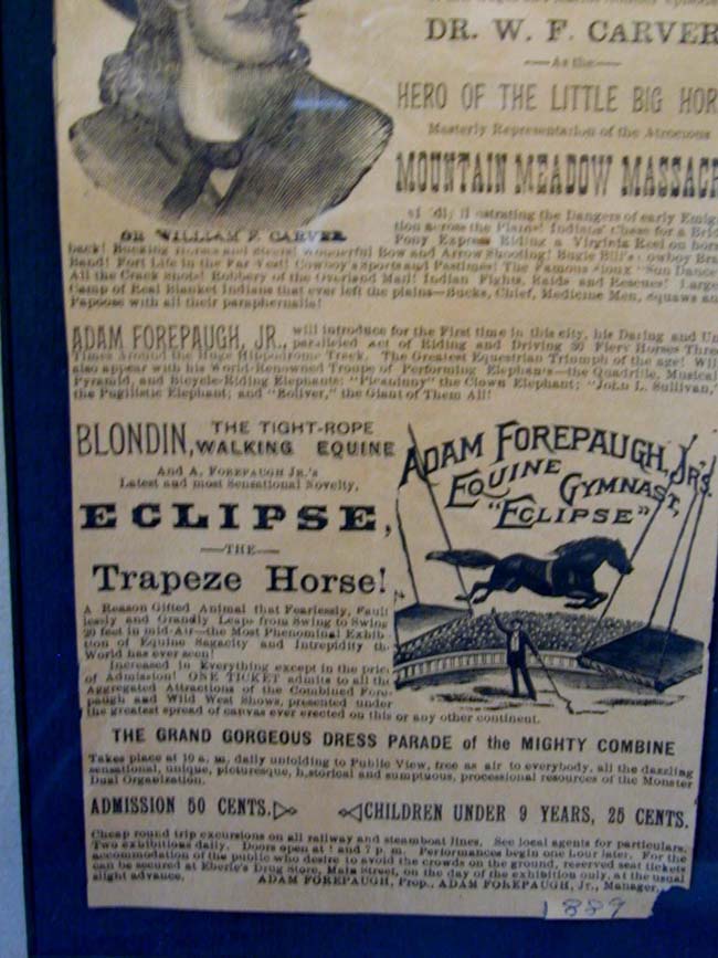 An Advertisement for "Forepaugh's" Wild West Show in Watertown, WI., July 20, 1889 — image 3