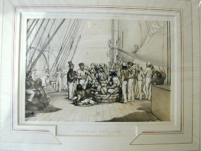A 19th Century Print Entitled "Crossing the Line" — image 2