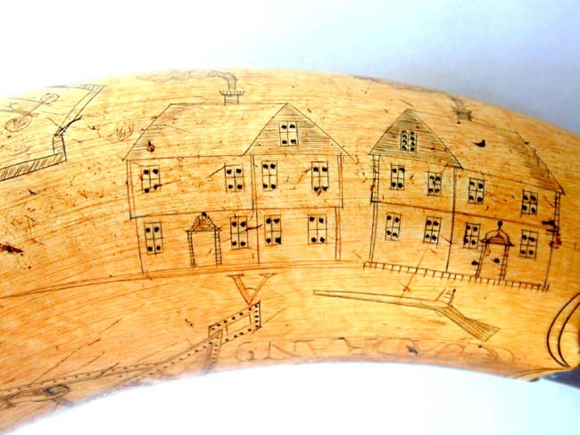 Historically Important Revolutionary War "BUNKER HILL" Powder Horn Inscribed 'Timothy Bugbee, 1774' — image 5