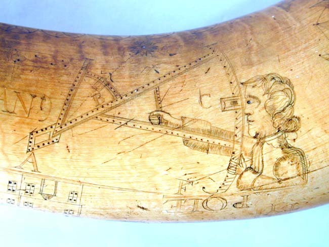 Historically Important Revolutionary War "BUNKER HILL" Powder Horn Inscribed 'Timothy Bugbee, 1774' — image 7