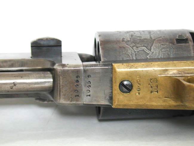 Scarce Martially Marked Massachusetts Militia COLT 2nd Model Dragoon Pistol — image 3