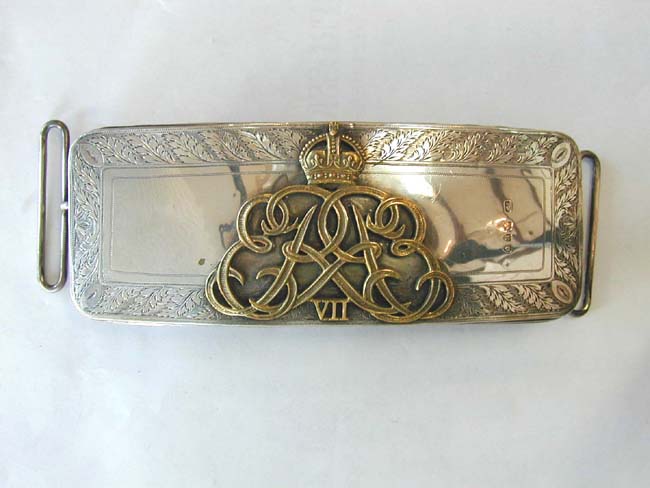 A Late 19th Century British Army Officer's Sterling Silver Pouch Box Hallmarked for 1892.