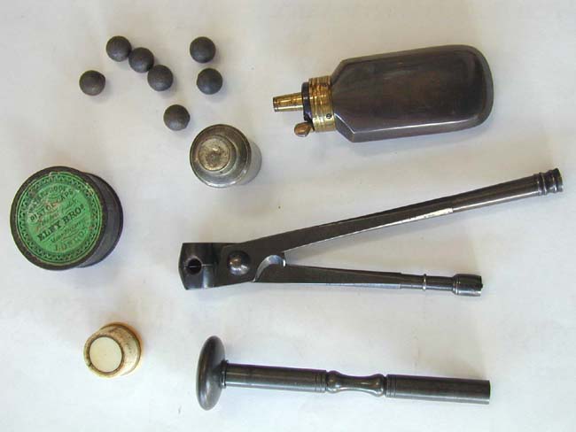 A Cased English Six Shot Percussion PEPPERBOX Revolver circa 1860 With All Original Accessories — image 7