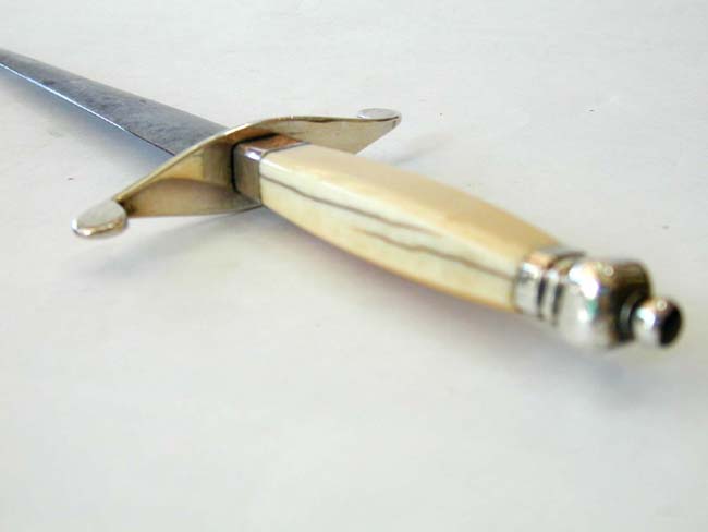 A Fine Late 18th or Early 19th Century Silver Mounted Naval Officer's Dirk With Ivory Handle — image 3