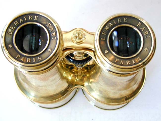 An All-Brass Pair of Antique 19th century Military Binoculars Signed "LeMaire, Paris" circa 1880 — image 2