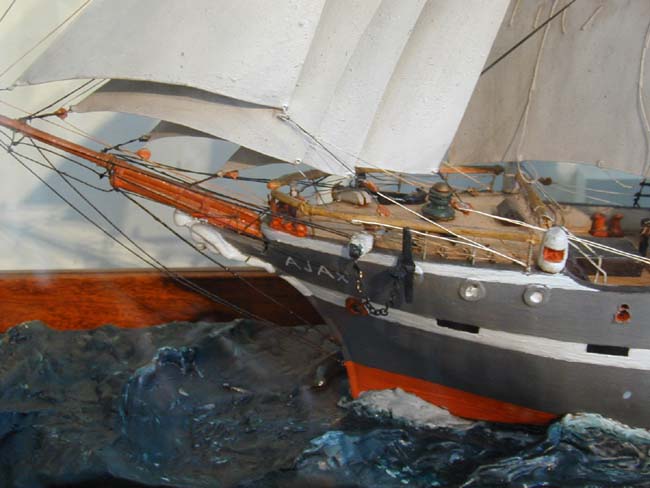 Outstanding and Highly Detailed 19th C.Waterline Model of the four-Masted Steel-Hulled Barque "AJAX" — image 2
