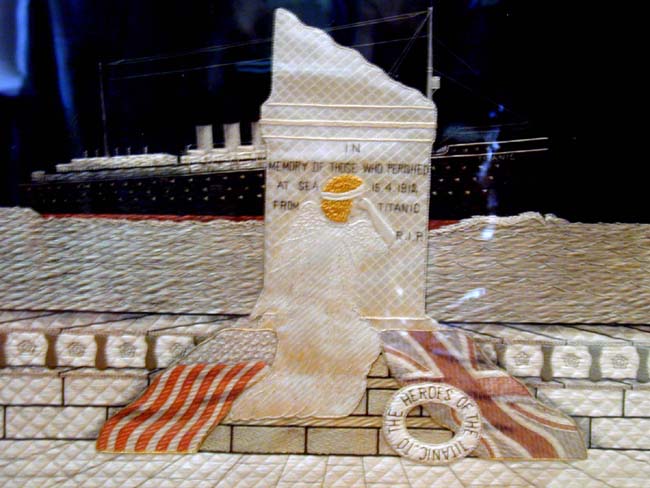 A Rare Memorial Silkwork Commemorating the Sinking of the TITANIC in 1912
