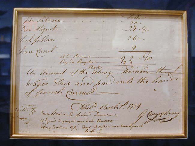 RARE Revolutionary War Naval document dated March 7, 1779 and signed by Capt. Gustavus Conyngham