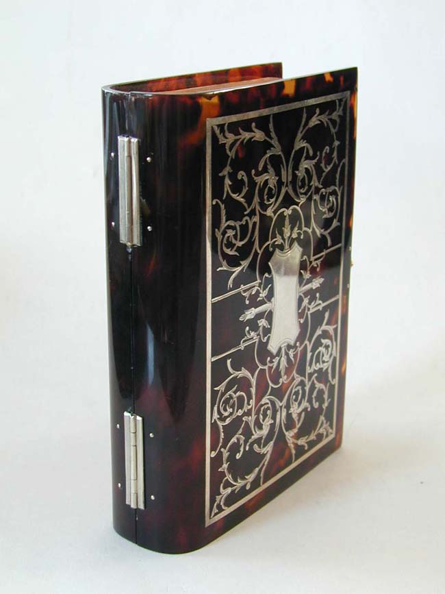 Fabulous Silver Inlaid Tortoiseshell Prayer Book circa 1880 — image 2