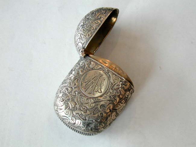 An English Victorian Sterling Silver 'Matchsafe' made in 1893