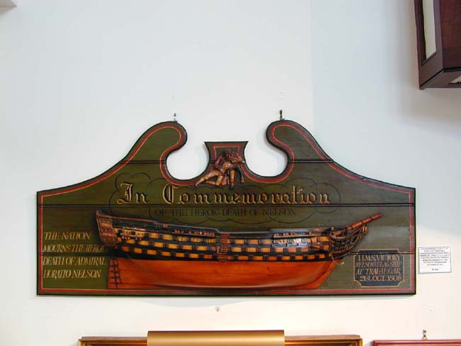 A Commemorative Memorial to Admiral Horatio Nelson and a Half Hull of His Flagship HMS Victory  — image 2