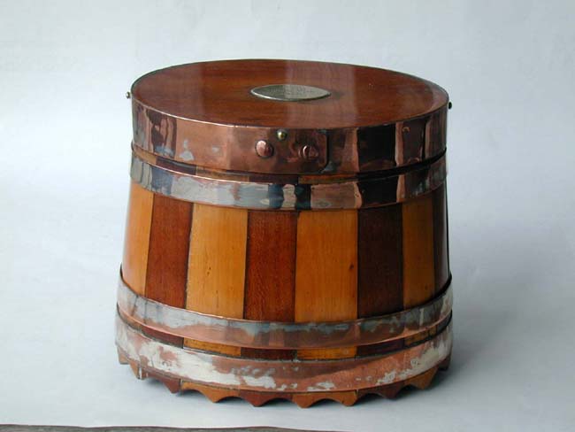 A Scottish Fruitwood Tobacco Box With Silver Escutcheon Dated 1878