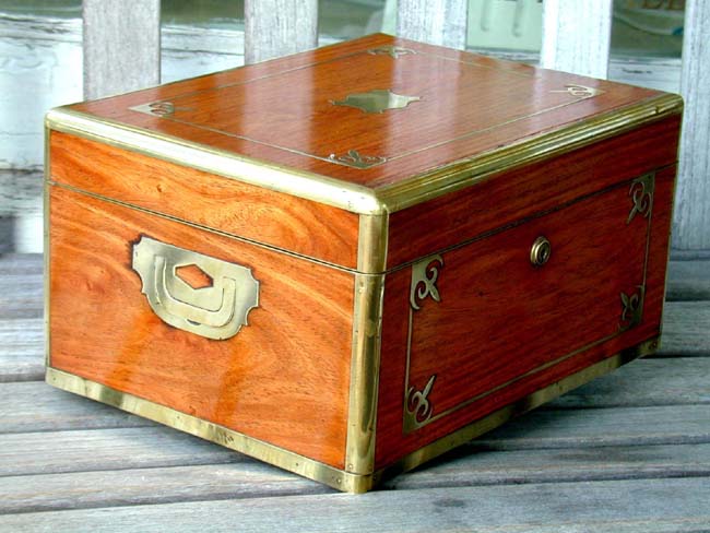 A China Trade Period Brass Bound Camphorwood Dressing Case Circa 1830 — image 2
