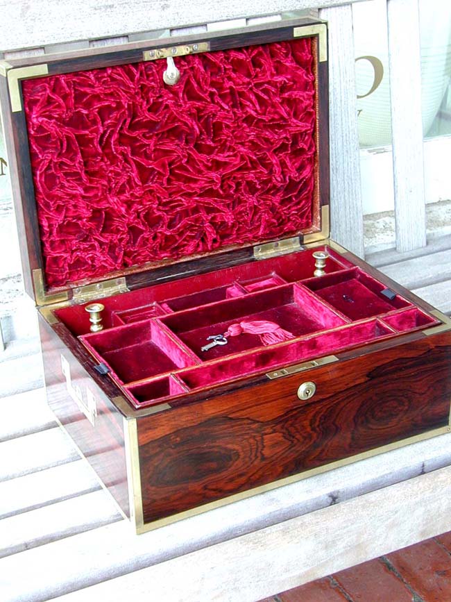 An Outstanding English Brass Mounted Rosewood Gentleman's Dressing Case Circa 1820 — image 2
