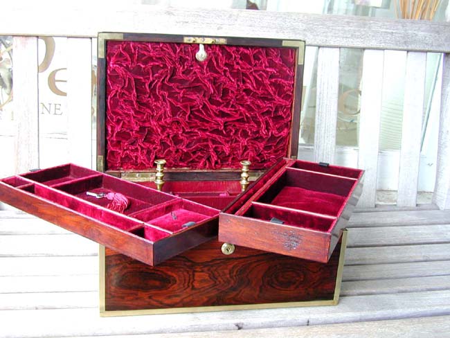 An Outstanding English Brass Mounted Rosewood Gentleman's Dressing Case Circa 1820 — image 5