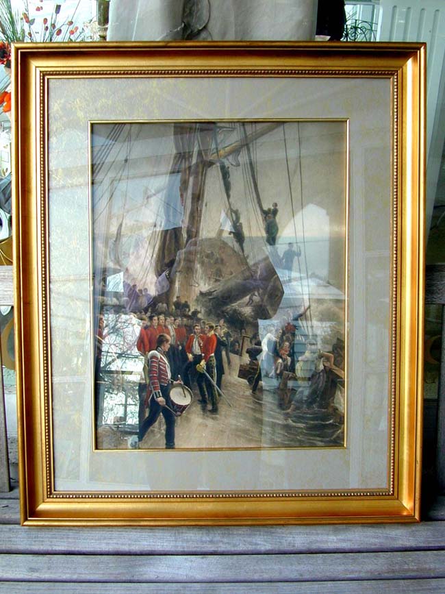 A Framed Lithograph of The Tragic Final Voyage of HMS Birkenhead in 1852. — image 2
