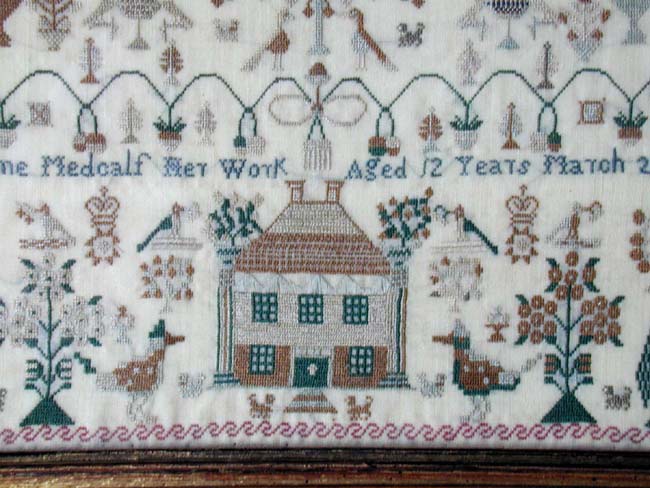 A Scottish School Girl Needlework Sampler signed "Caroline Metcalf, Glasgow, Aged 12, March 25, 1831 — image 2