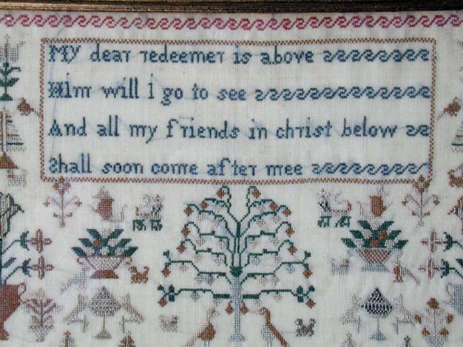 A Scottish School Girl Needlework Sampler signed "Caroline Metcalf, Glasgow, Aged 12, March 25, 1831 — image 3