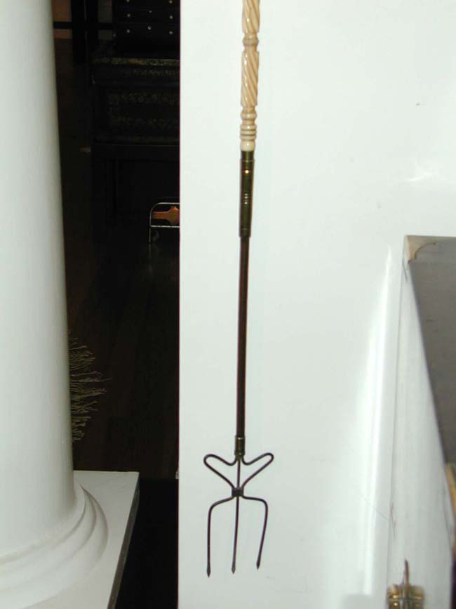 An Early 19th Century English 'Toasting' Fork with Turned Ivory Handle Circa 1810