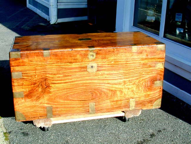 A Fine China Trade Period Sea Captain's Camphorwood Trunk Circa 1830 — image 2