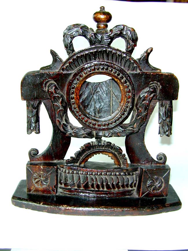 An Antique Carved Pocket Watch Stand, Possibly French, circa 1790
