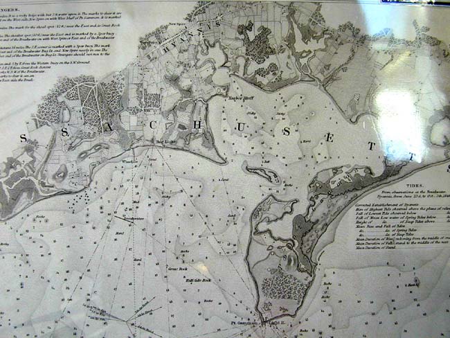 A U.S. Coastal Survey Chart of The Harbor of Hyannis, Mass., Published in 1850 — image 2
